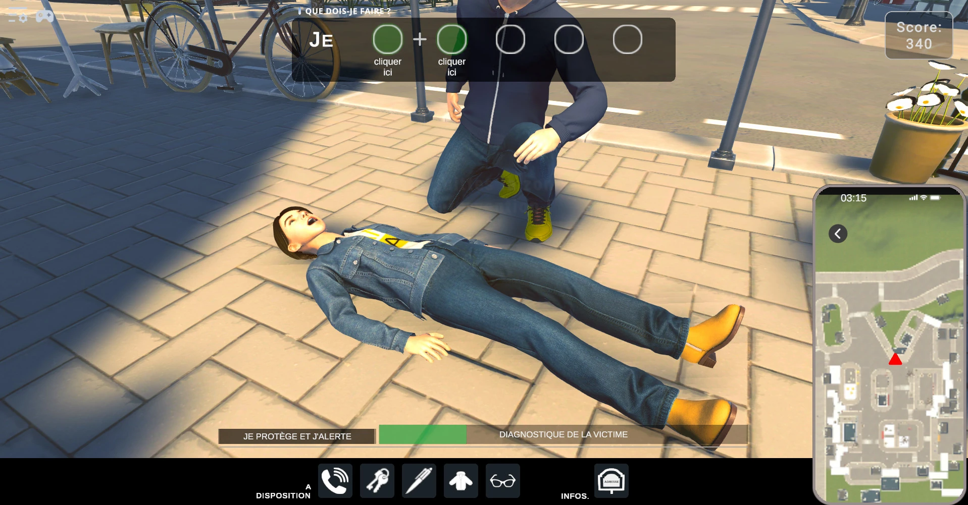 Interface de catalogue gestuel 3D interactif sur tablette